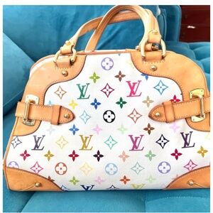 Authentic Louis Vuitton Claudia Murakami Multicolor handbag with COA & dustbag